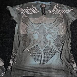 Black Label Turquoise Shield Tee